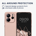 kwmobile Case for Xiaomi Redmi Note 14 4G (Not for 5G) - Soft Silicone Metallic Shimmering Cover - Protective Case