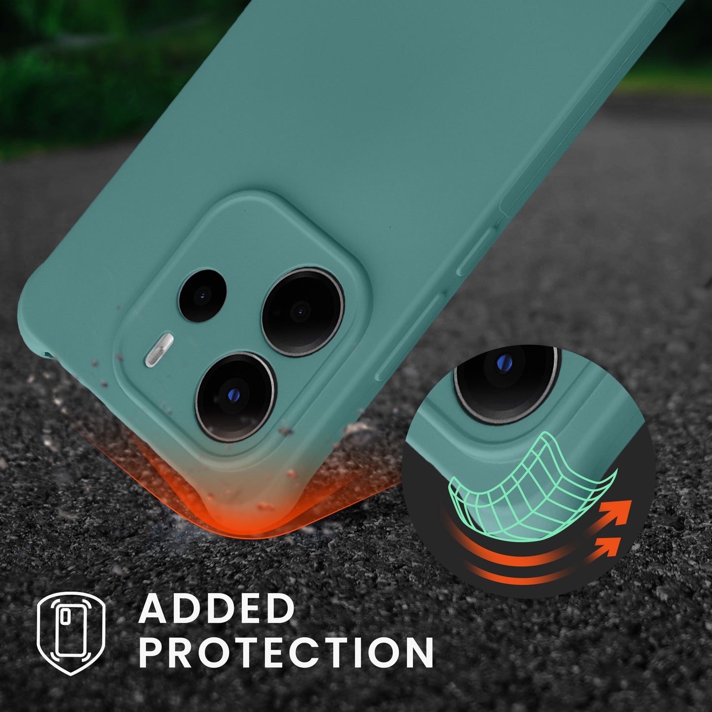 kwmobile Necklace Case compatible with Xiaomi Redmi Note 14 4G (Not for 5G) - Cover with Lanyard - Silicone Protective Case