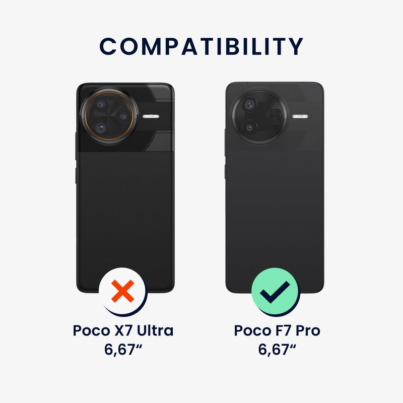 kwmobile Phone Case for Xiaomi Poco F7 Pro - Soft Silicone Case - Protective Cover