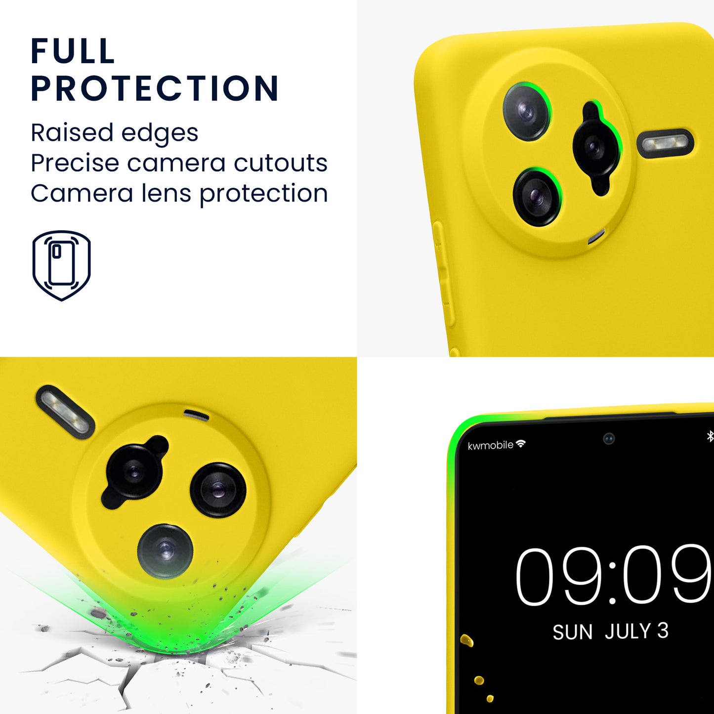 kwmobile Phone Case for Xiaomi Poco F7 Ultra - Soft Silicone Phone Cover - Protective Case