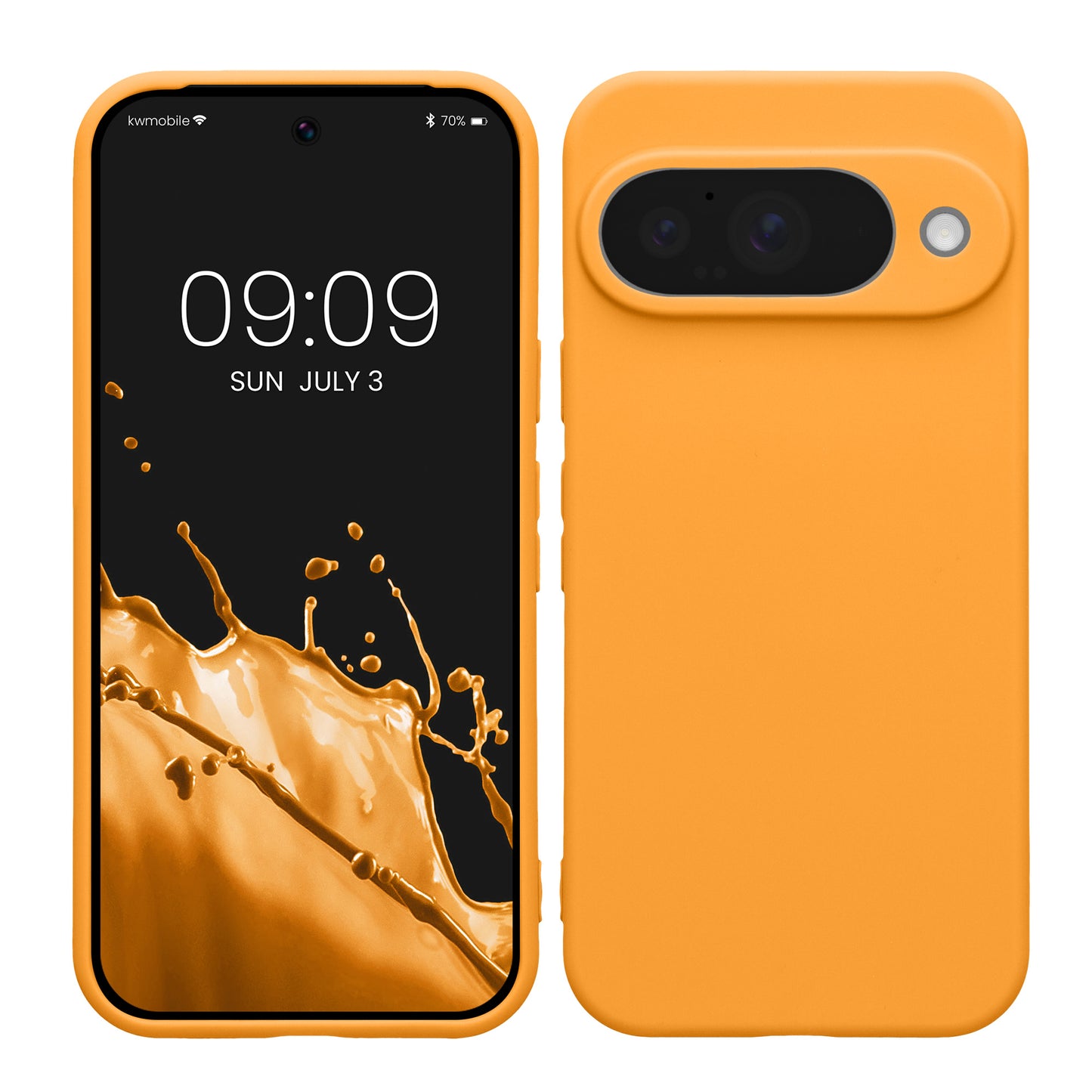 kwmobile Handyhülle kompatibel mit Google Pixel 10 Hülle - Handy Case aus weichem Silikon in Fruity Orange Fruity Orange  