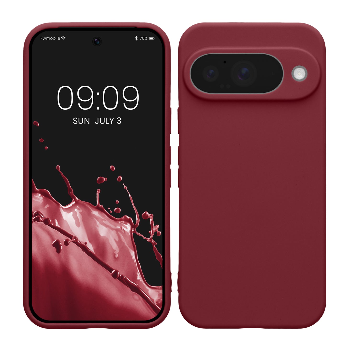 kwmobile Handyhülle kompatibel mit Google Pixel 10 Hülle - Handy Case aus weichem Silikon in Bordeaux Violett Bordeaux Violett  