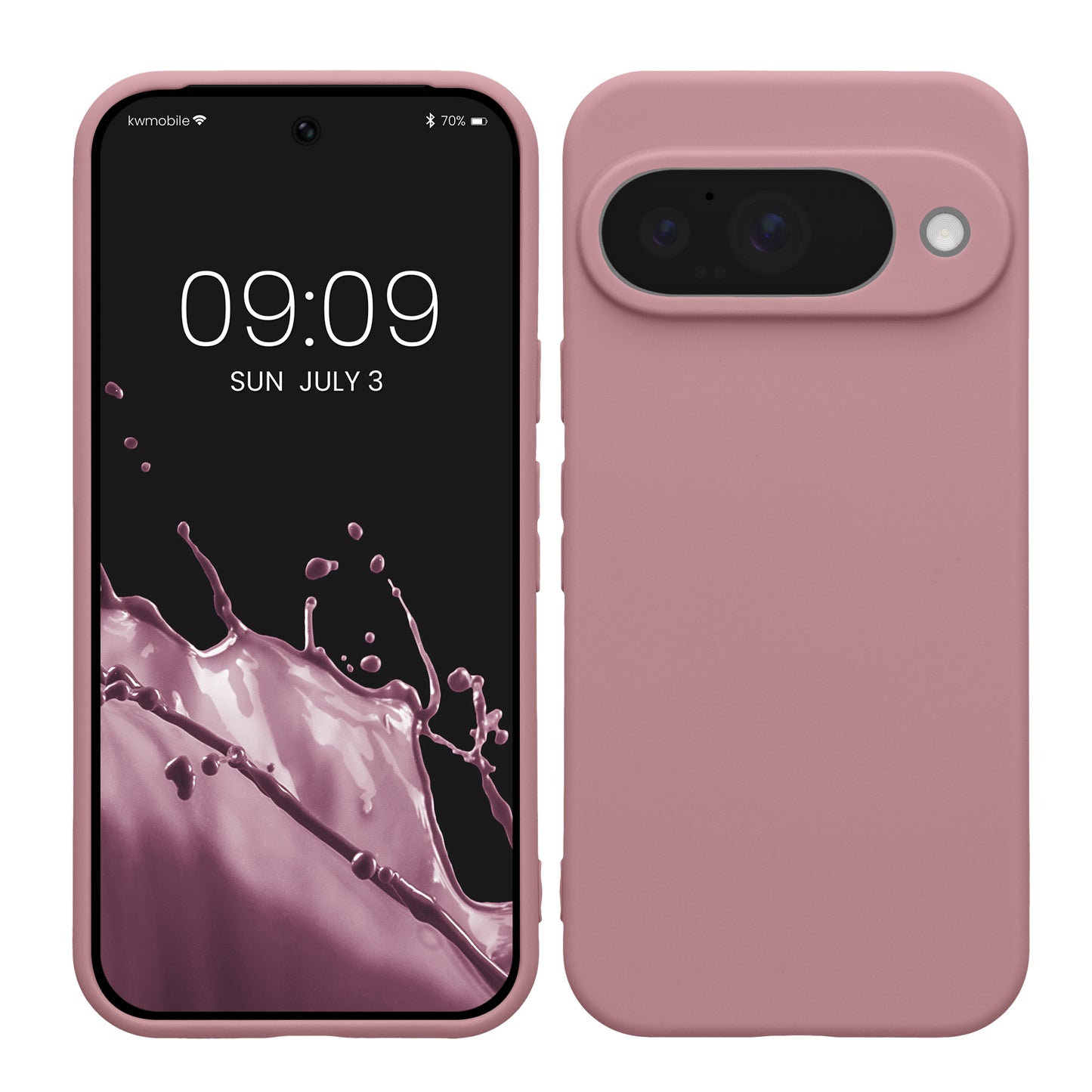 kwmobile Handyhülle kompatibel mit Google Pixel 10 Hülle - Handy Case aus weichem Silikon in Altrosa matt Altrosa matt  
