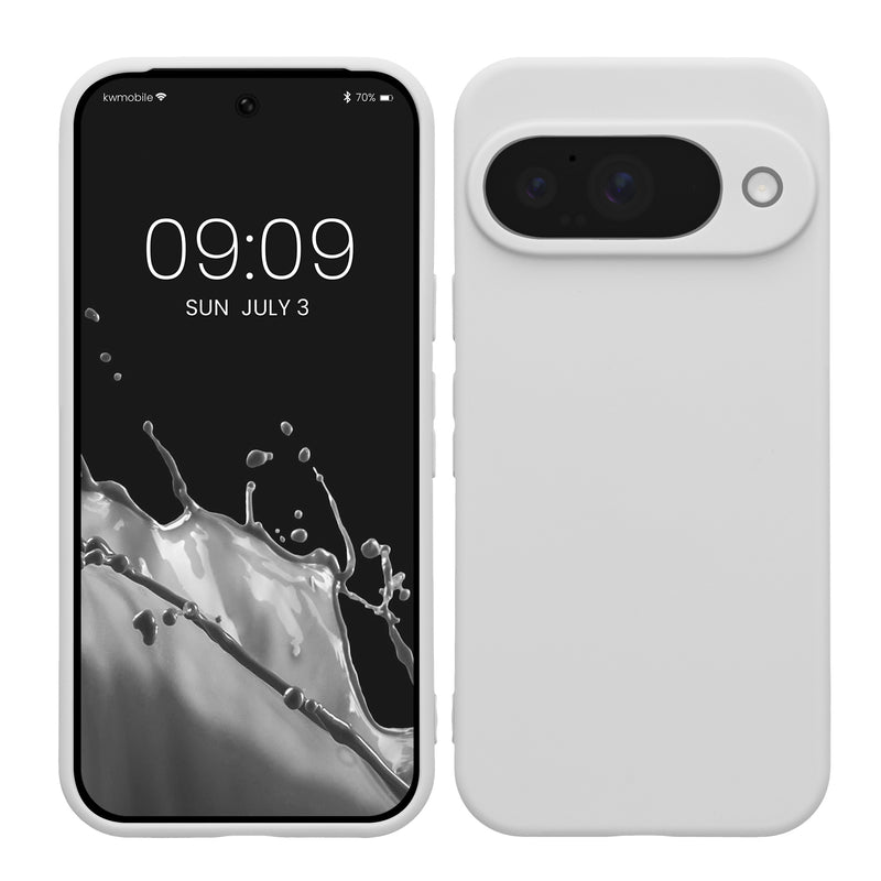 kwmobile Handyhülle kompatibel mit Google Pixel 10 Hülle - Handy Case aus weichem Silikon in Weiß matt Weiß matt  