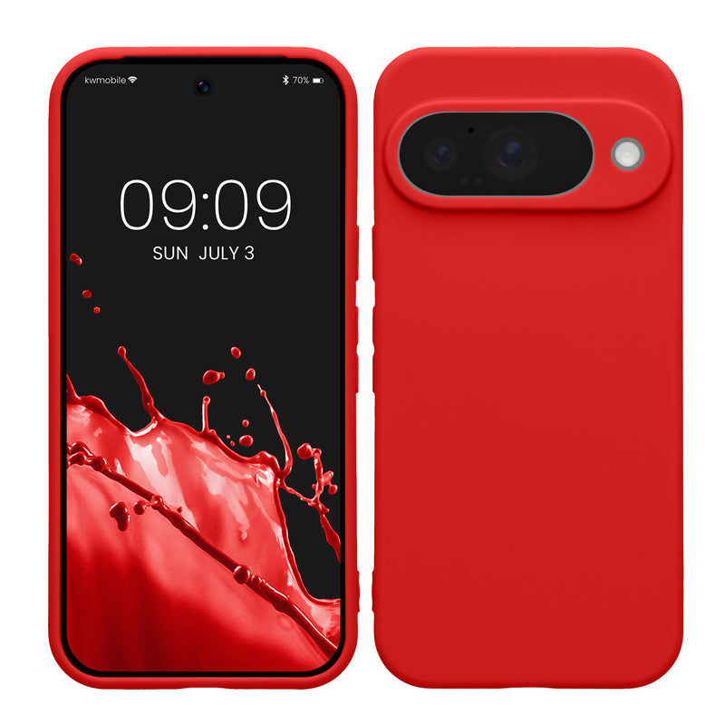 kwmobile Handyhülle kompatibel mit Google Pixel 10 Hülle - Handy Case aus weichem Silikon in Klassisch Rot Klassisch Rot  