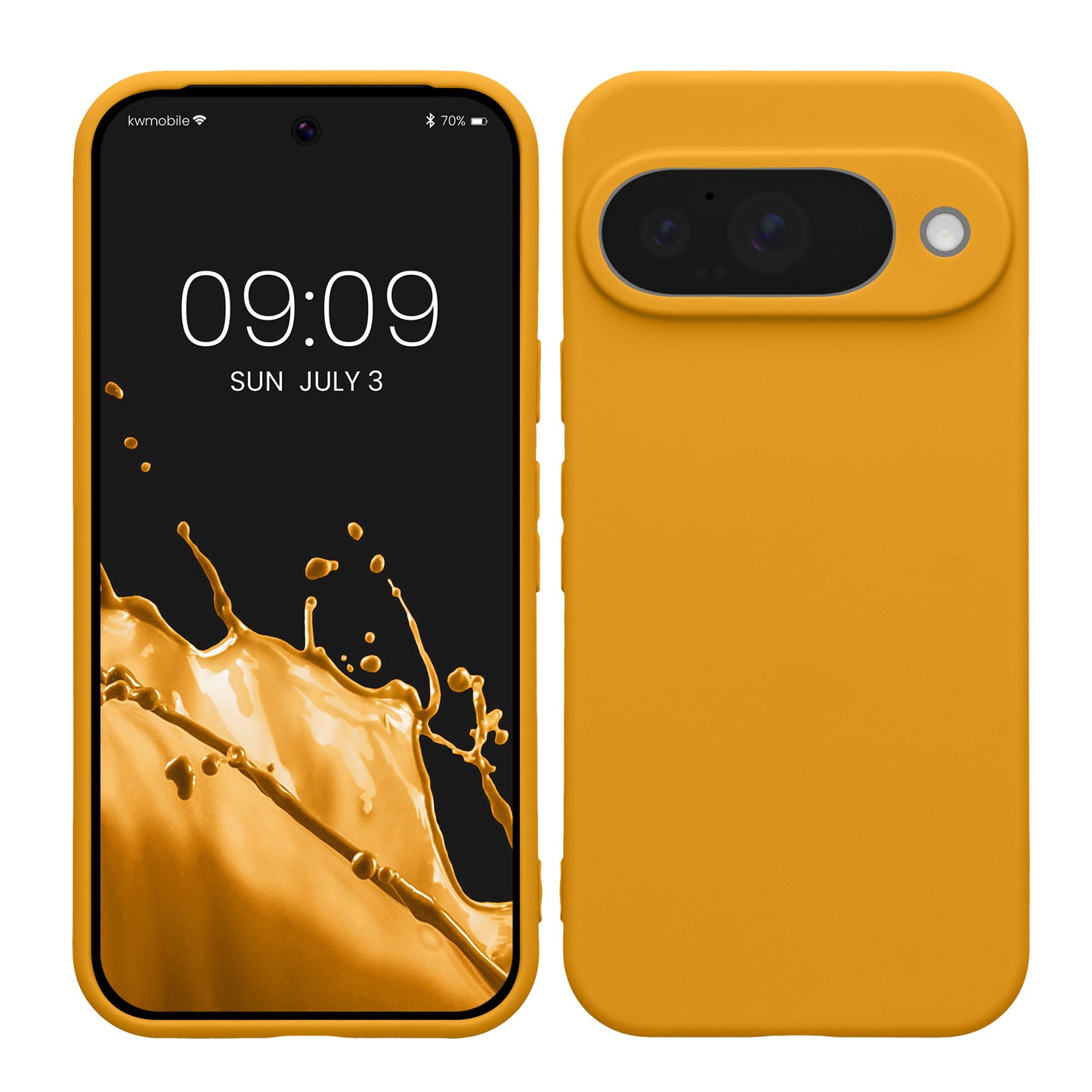 kwmobile Handyhülle kompatibel mit Google Pixel 10 Hülle - Handy Case aus weichem Silikon in Mango Mango  