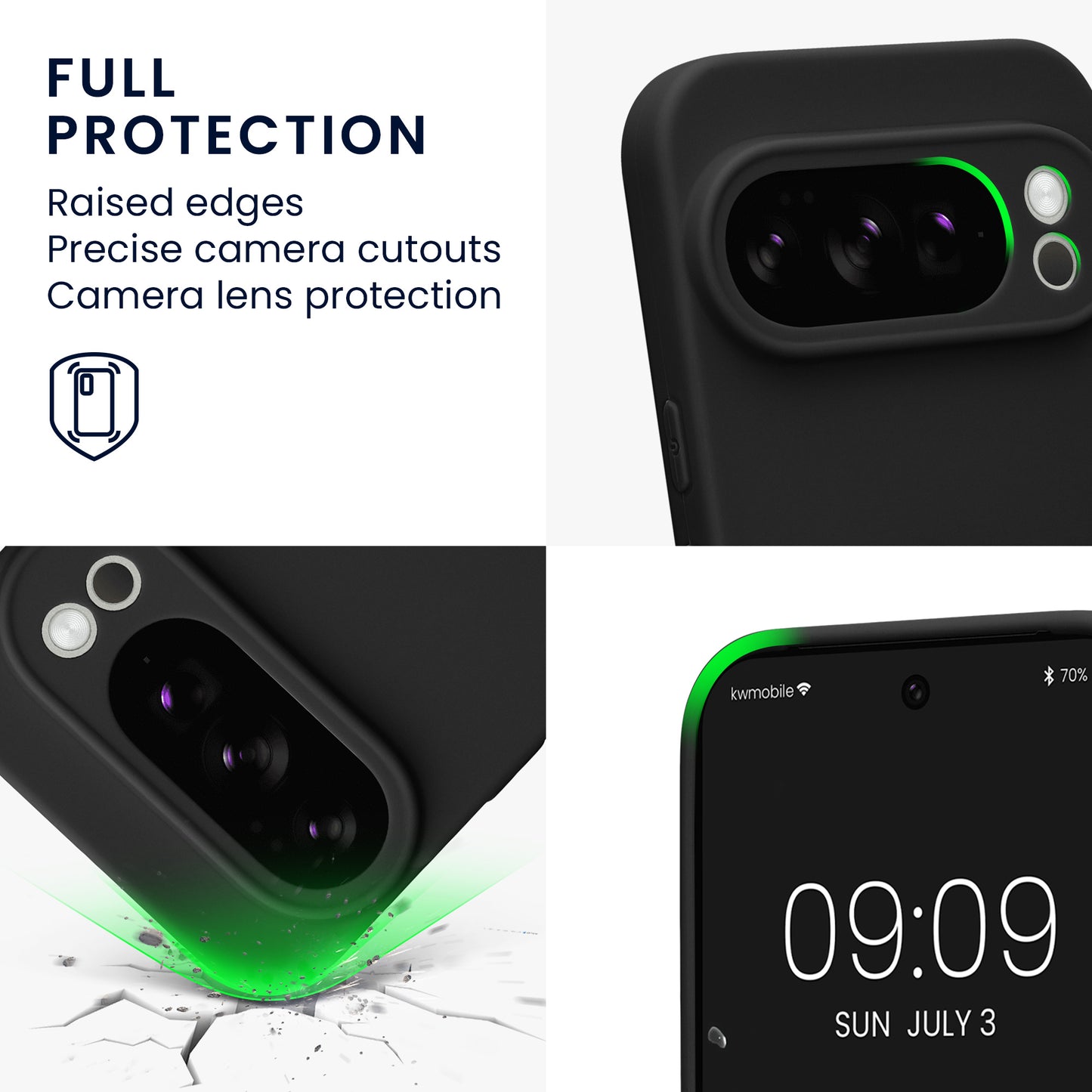 kwmobile Case for Google Pixel 10 Pro - Soft Cell Phone Silicone Case Protective Cover