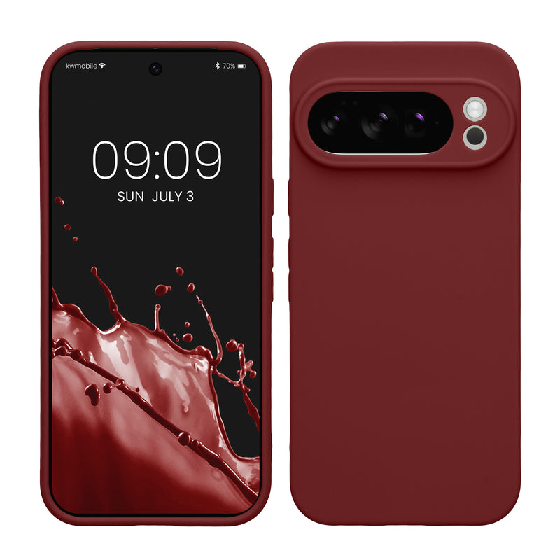 kwmobile Handyhülle kompatibel mit Google Pixel 10 Pro Hülle - Handy Case aus weichem Silikon in Bordeaux Violett Bordeaux Violett  