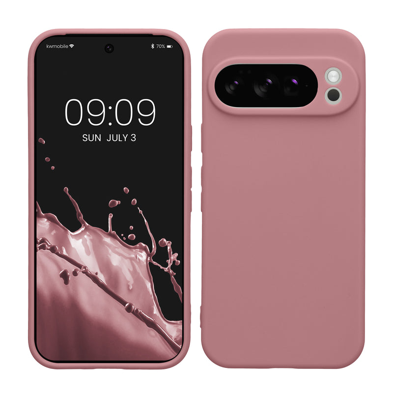 kwmobile Handyhülle kompatibel mit Google Pixel 10 Pro Hülle - Handy Case aus weichem Silikon in Altrosa matt Altrosa matt  