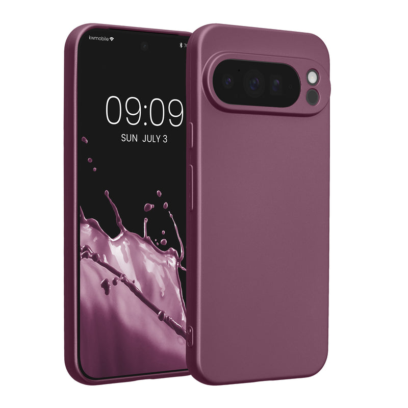 kwmobile Handyhülle kompatibel mit Google Pixel 10 Pro XL Hülle - weiche Silikon Case metallisch schimmernd in Metallic Lavendel Metallic Lavendel  