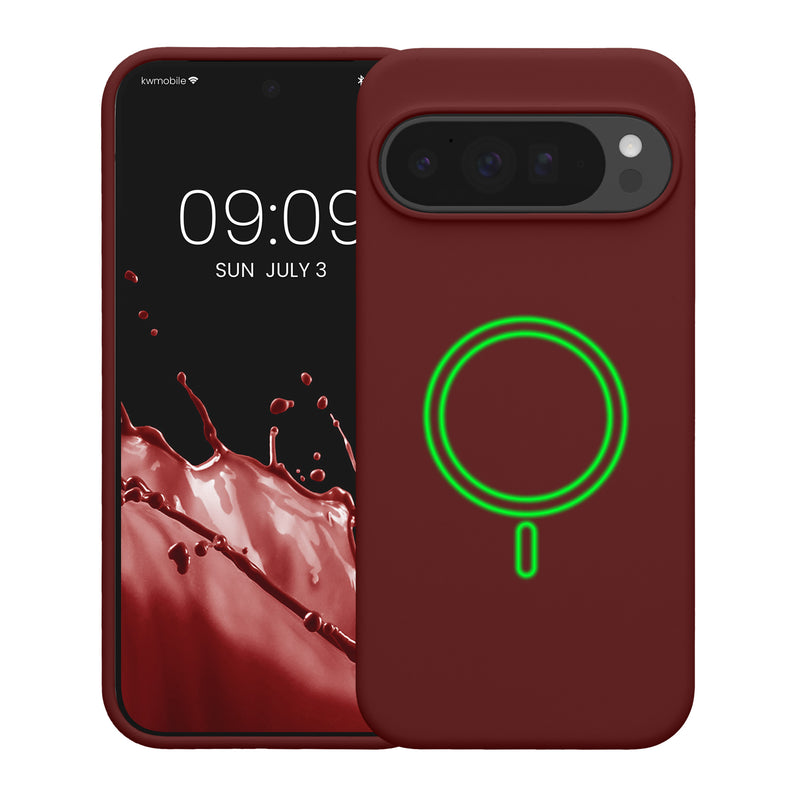 kwmobile Case compatible with Google Pixel 10 Pro XL - Magnetic Silicone Case compatible with MagSafe - Rubberized Cover