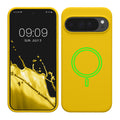 kwmobile Hülle kompatibel mit Google Pixel 10 Pro XL Hülle - magnetisches Silikon Case kompatibel mit MagSafe - Cover gummiert Strahlend Gelb Strahlend Gelb  