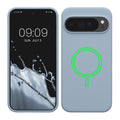kwmobile Hülle kompatibel mit Google Pixel 10 Pro XL Hülle - magnetisches Silikon Case kompatibel mit MagSafe - Cover gummiert Hellblau matt Hellblau matt  