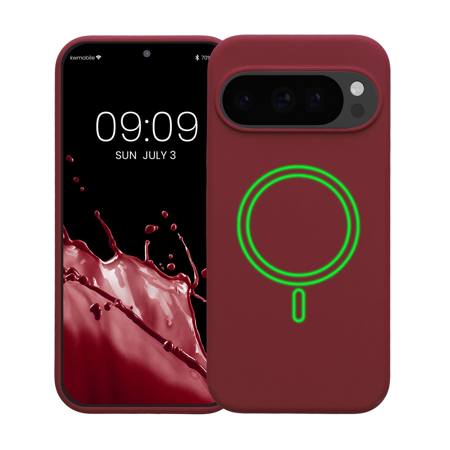 kwmobile Case Compatible with Google Pixel 10 / Pixel 10 Pro Case - Magnetic Silicone Case Compatible with MagSafe - Rubberized Cover