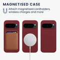 kwmobile Case Compatible with Google Pixel 10 / Pixel 10 Pro Case - Magnetic Silicone Case Compatible with MagSafe - Rubberized Cover