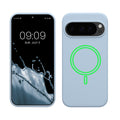 kwmobile Hülle kompatibel mit Google Pixel 10 / Pixel 10 Pro Hülle - magnetisches Silikon Case kompatibel mit MagSafe - Cover gummiert Hellblau matt Hellblau matt  