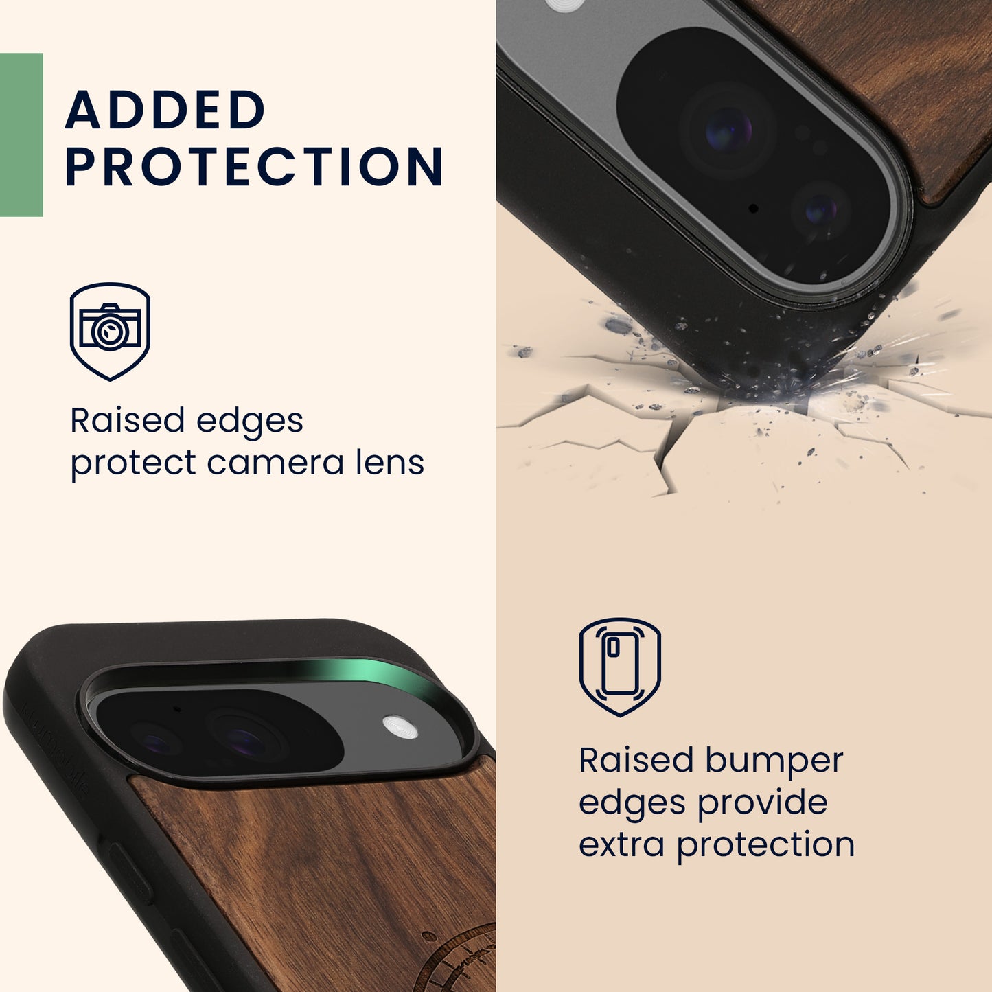 kwmobile Case Compatible with Google Pixel 10 / Pixel 10 Pro Case - Phone Cover - TPU Phone Case Compass Vintage