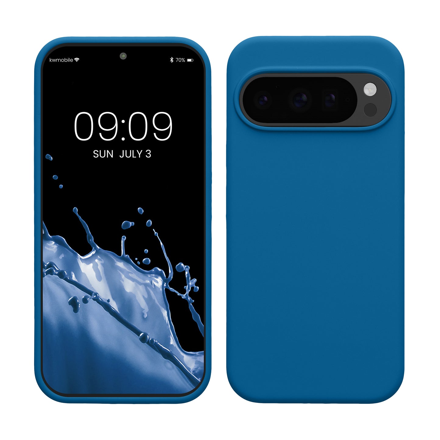 kwmobile Hülle kompatibel mit Google Pixel 10 / Pixel 10 Pro Hülle - Silikon Handy Case - Handyhülle weiche Oberfläche - kabelloses Laden - Blue Reef Blue Reef  