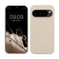 kwmobile Hülle kompatibel mit Google Pixel 10 / Pixel 10 Pro Hülle - Silikon Handy Case - Handyhülle weiche Oberfläche - kabelloses Laden - Creme matt Creme matt  