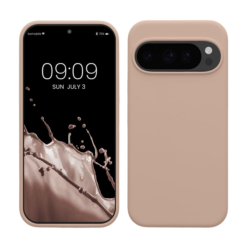 kwmobile Hülle kompatibel mit Google Pixel 10 / Pixel 10 Pro Hülle - Silikon Handy Case - Handyhülle weiche Oberfläche - kabelloses Laden - Coconut Swirl Coconut Swirl  