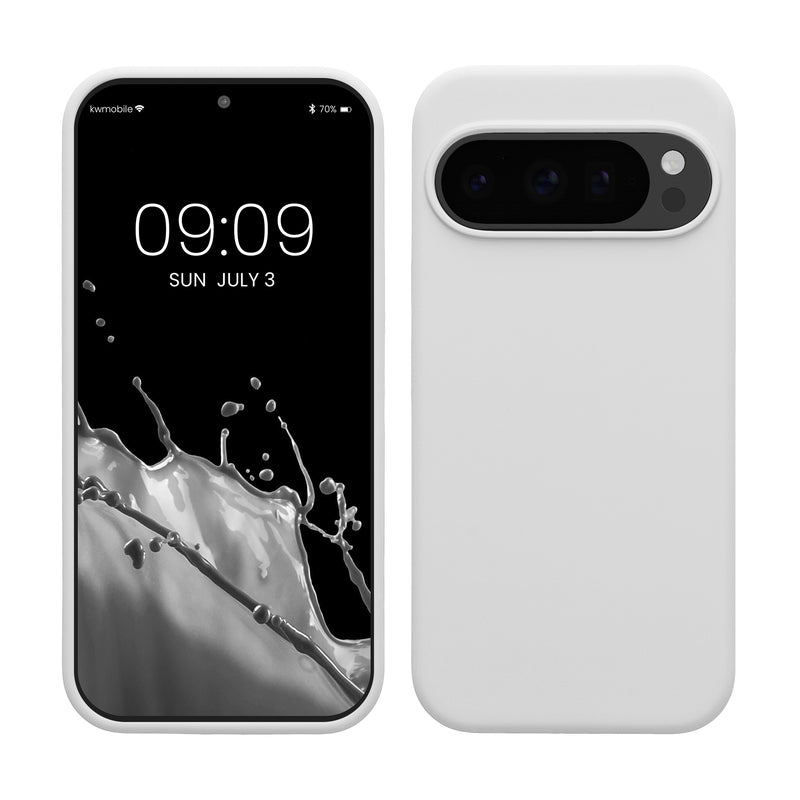 kwmobile Hülle kompatibel mit Google Pixel 10 / Pixel 10 Pro Hülle - Silikon Handy Case - Handyhülle weiche Oberfläche - kabelloses Laden - Weiß matt Weiß matt  