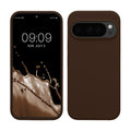 kwmobile Hülle kompatibel mit Google Pixel 10 / Pixel 10 Pro Hülle - Silikon Handy Case - Handyhülle weiche Oberfläche - kabelloses Laden - Chocolate Chocolate  