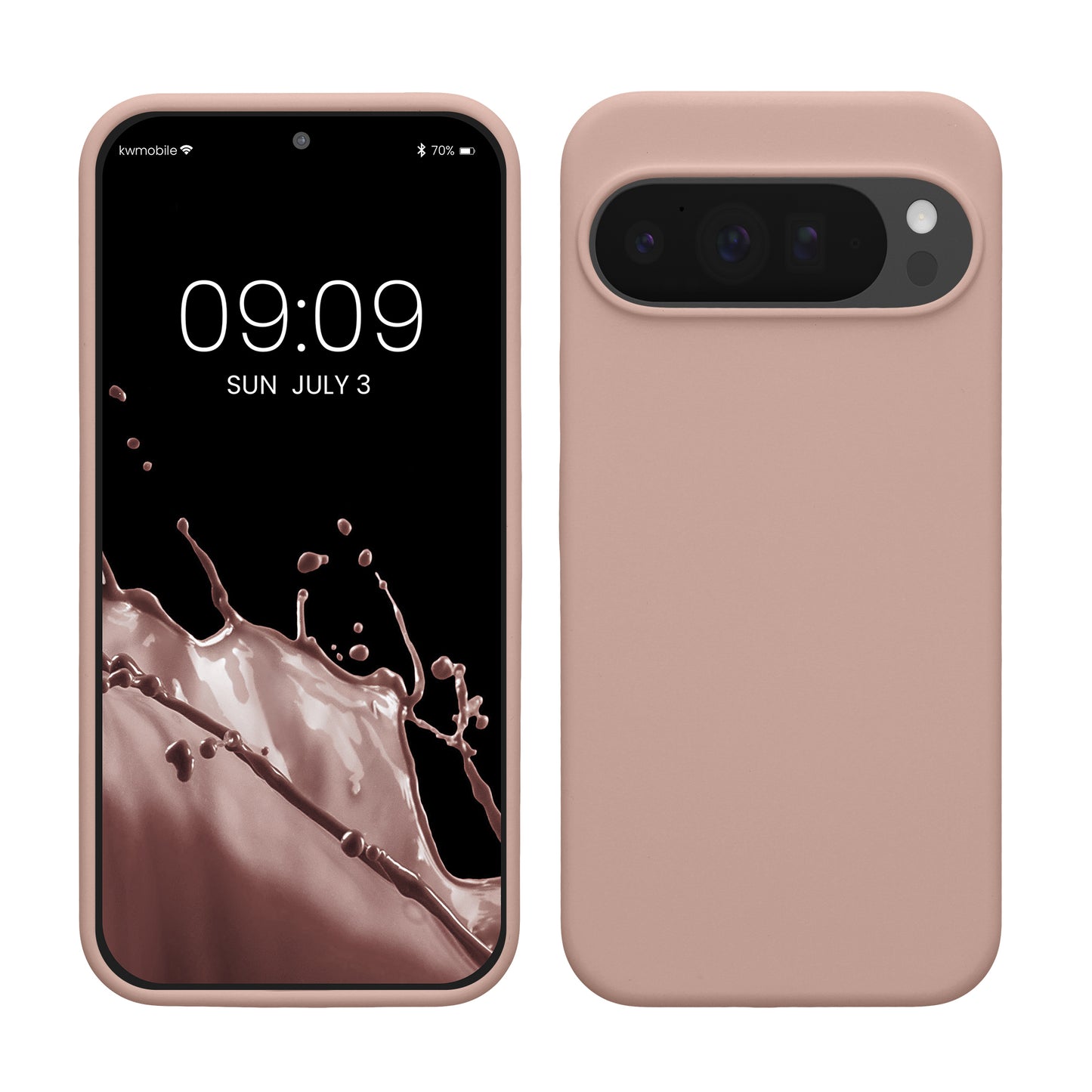kwmobile Hülle kompatibel mit Google Pixel 10 Pro XL Hülle - Silikon Handy Case - Handyhülle weiche Oberfläche - kabelloses Laden - Altrosa matt Altrosa matt  