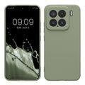kwmobile Handyhülle kompatibel mit Xiaomi 15 Hülle - Handy Case aus weichem Silikon in Graugrün Graugrün  