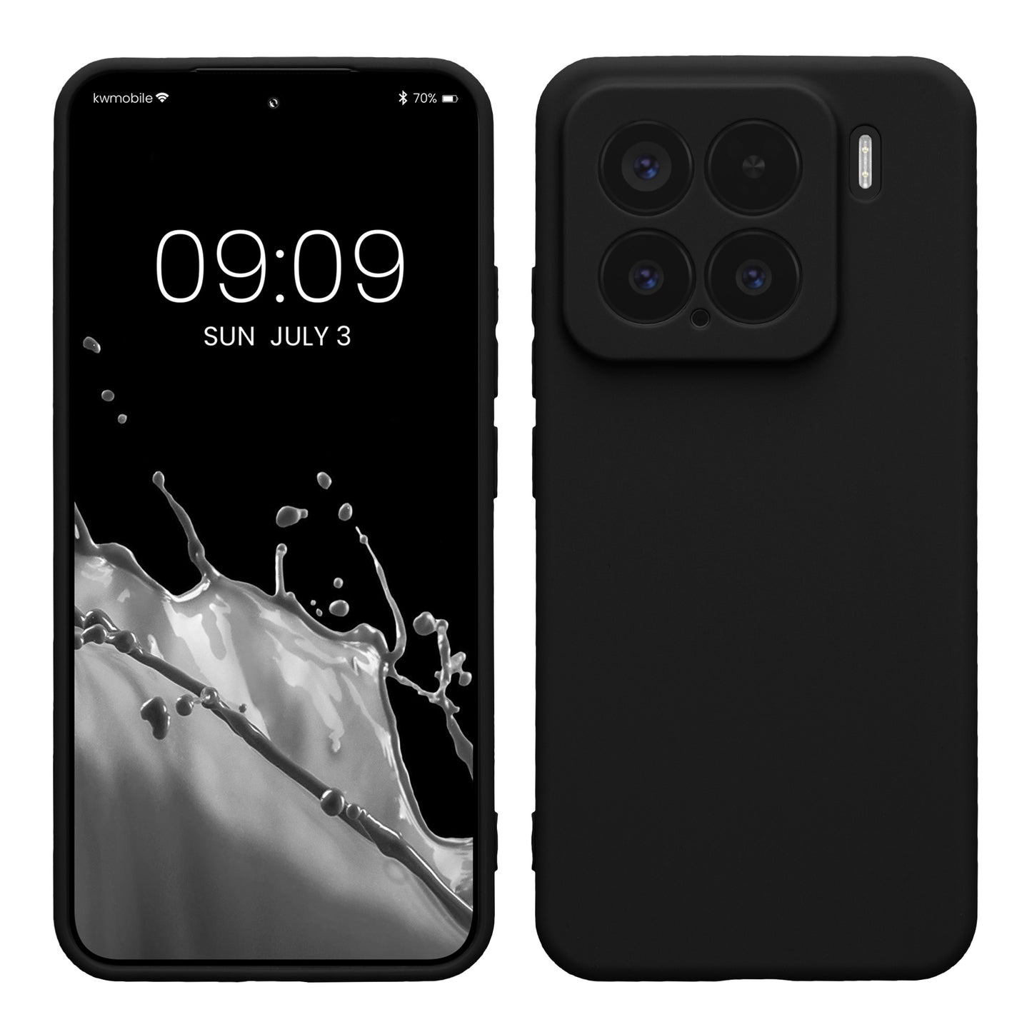 kwmobile Handyhülle kompatibel mit Xiaomi 15 Hülle - Handy Case aus weichem Silikon in Schwarz matt Schwarz matt  