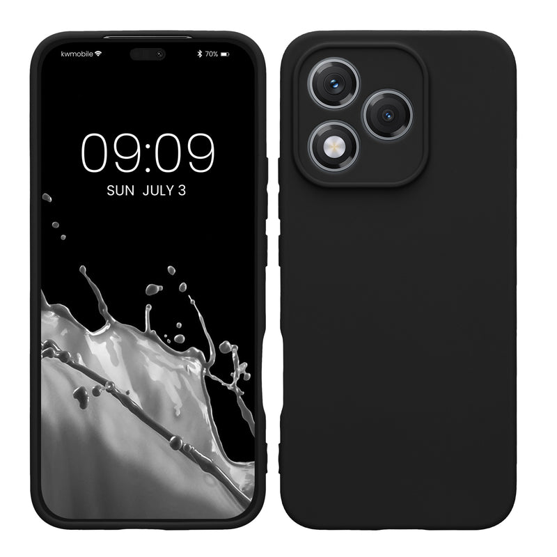 kwmobile Handyhülle kompatibel mit HONOR 400 Lite Hülle - Handy Case aus weichem Silikon in Schwarz matt Schwarz matt  