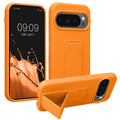 kwmobile Handyhülle kompatibel mit Google Pixel 10 / Pixel 10 Pro - Hülle mit Fingerhalter und Standfunktion - Silikon Case Handy Cover in Fruity Orange Fruity Orange  