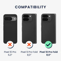kwmobile Case Compatible with Google Pixel 10 Pro Fold Case Foldable Phone Case with Frame Robust Cover