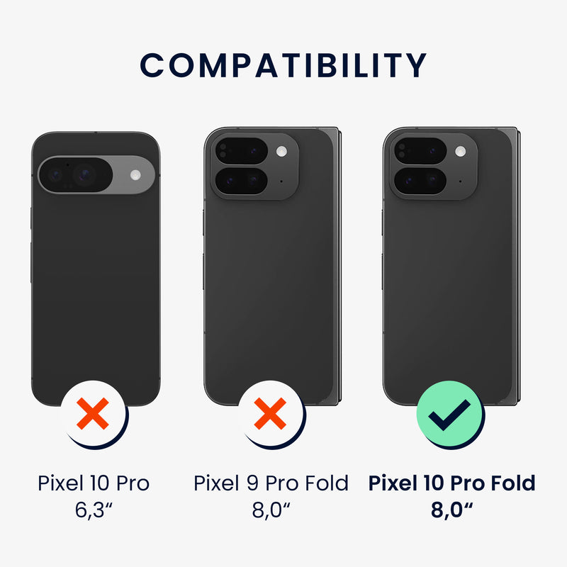 kwmobile Case Compatible with Google Pixel 10 Pro Fold Case Foldable Phone Case with Frame Robust Cover