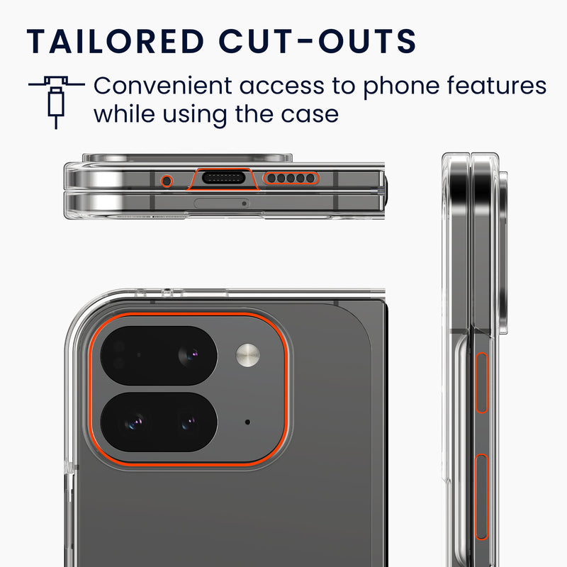 kwmobile Case Compatible with Google Pixel 10 Pro Fold Case Foldable Phone Case with Frame Robust Cover