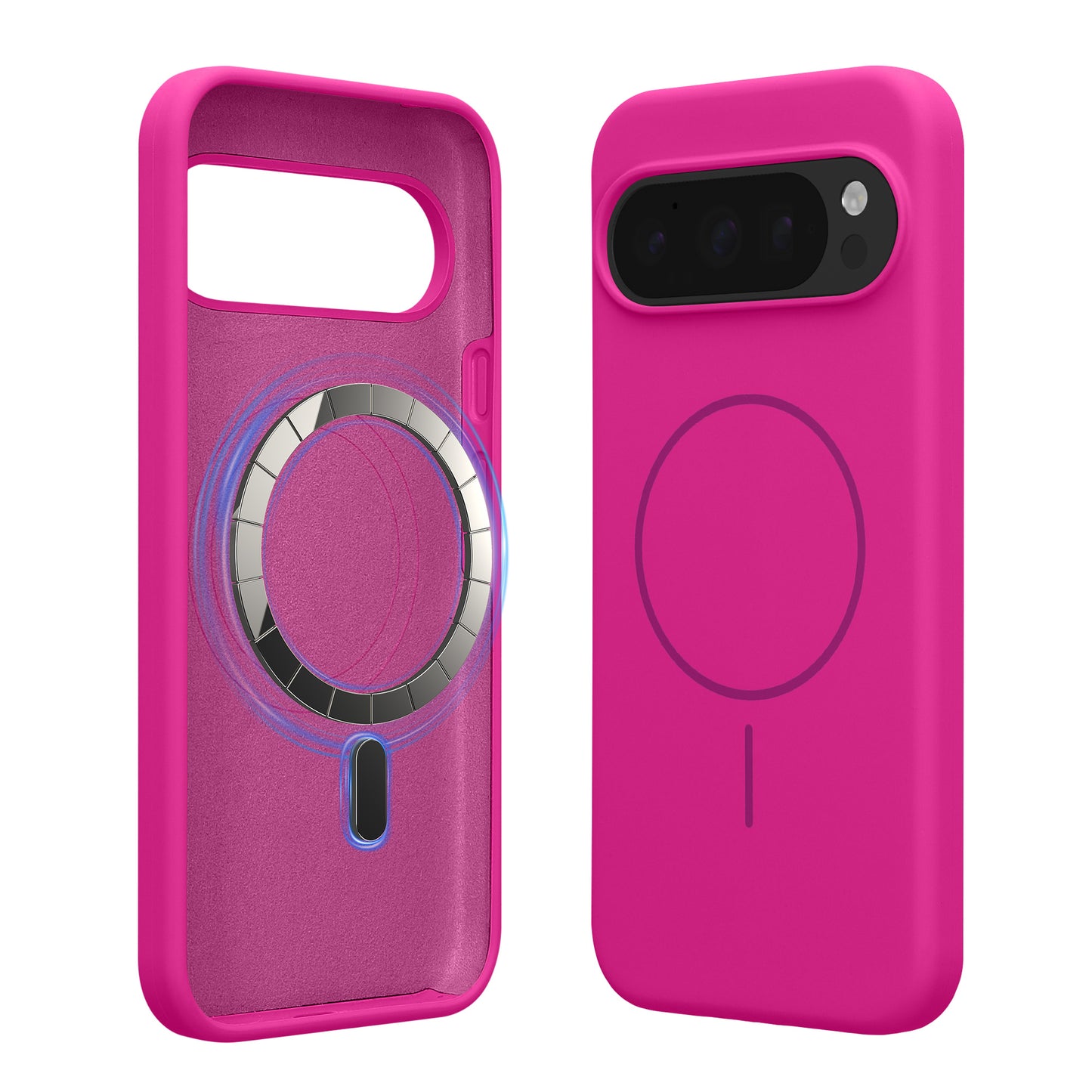 kwmobile Silikon Hülle für Google Pixel 10 / Pixel 10 Pro Handyhülle - Case Kompatibel mit MagSafe Neon Pink Neon Pink  