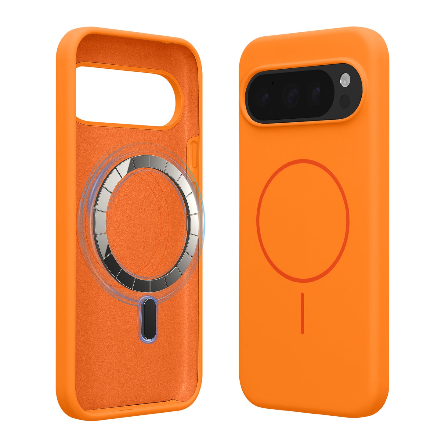 kwmobile Silikon Hülle für Google Pixel 10 Pro XL Handyhülle - Case Kompatibel mit MagSafe Fruity Orange Fruity Orange  