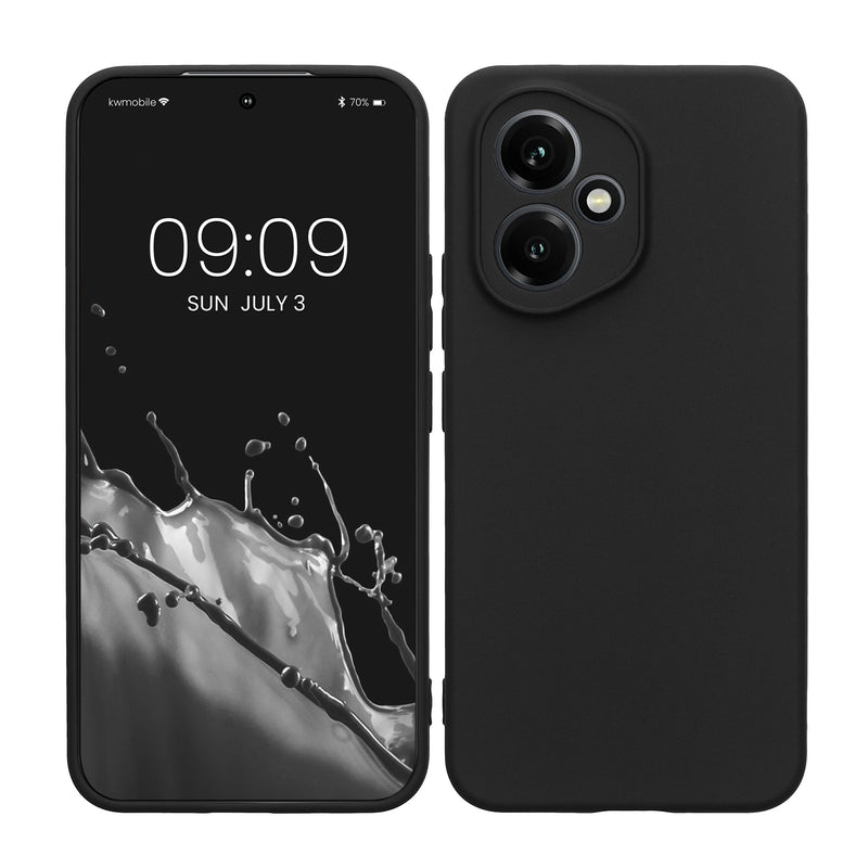 kwmobile Handyhülle kompatibel mit HONOR 400 Hülle - Handy Case aus weichem Silikon in Schwarz matt Schwarz matt  