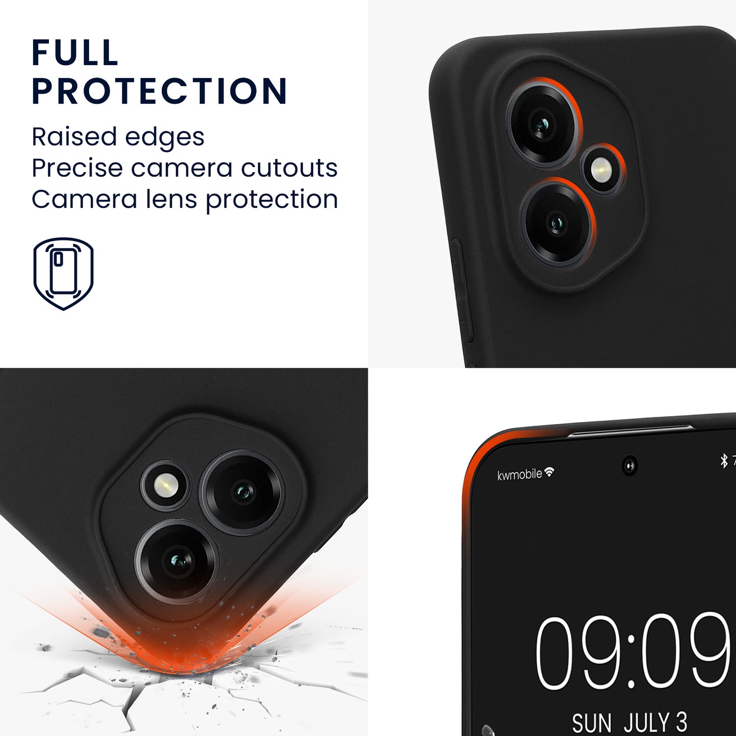 kwmobile Case Compatible with HONOR 400 - Soft Silicone Phone Cover