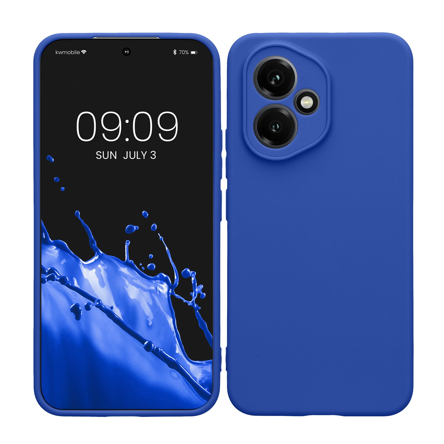 kwmobile Handyhülle kompatibel mit HONOR 400 Hülle - Handy Case aus weichem Silikon in Baltik Blau Baltik Blau  