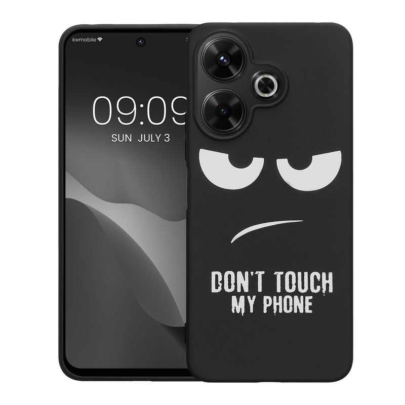 kwmobile Case Compatible with Xiaomi Redmi 13 - Silicone Phone Cover - Don't touch my Phone
