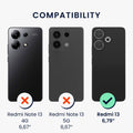 kwmobile Case Compatible with Xiaomi Redmi 13 - Silicone Phone Cover - Don't touch my Phone