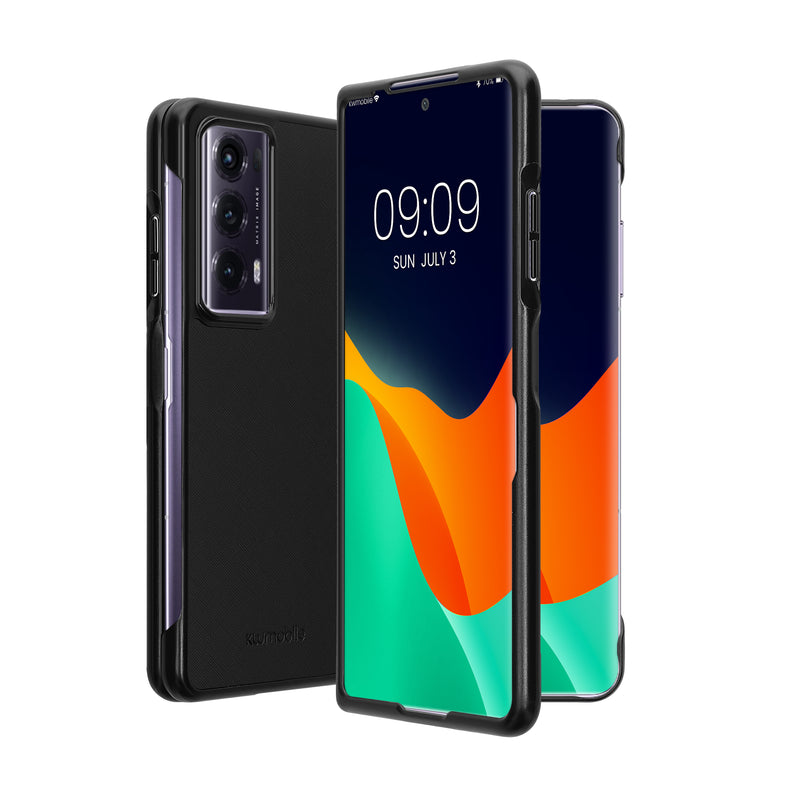 kwmobile Flip Hardcase kompatibel mit HONOR Magic V2 - Hülle für Foldable Handy - Handyhülle in Schwarz Schwarz  