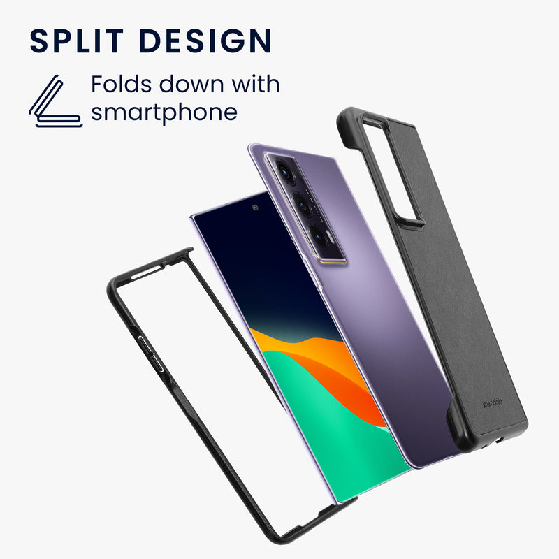 kwmobile Flip Hard Case compatible with HONOR Magic V2 - Cover for Foldable Phone - Phone Case