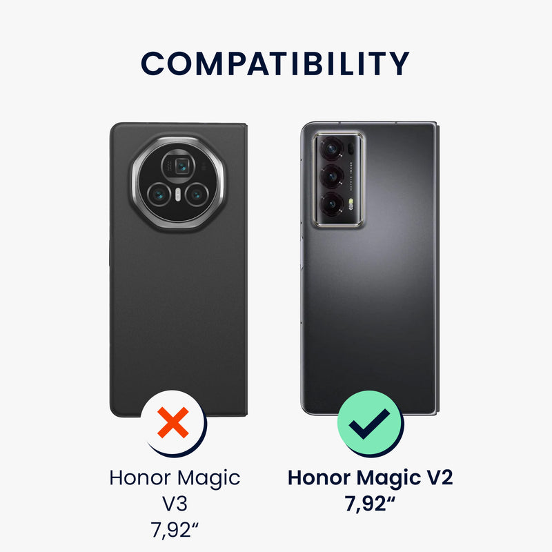 kwmobile Flip Hard Case compatible with HONOR Magic V2 - Cover for Foldable Phone - Phone Case