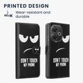 kwmobile Wallet Case compatible with Xiaomi Redmi 13 Cover - Case with Stand and Card Slots - Don't touch my Phone