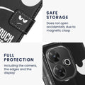 kwmobile Wallet Case compatible with Xiaomi Redmi 13 Cover - Case with Stand and Card Slots - Don't touch my Phone