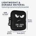 kwmobile Phone Case for Foldable Smartphones with 10 x 8 x 2 cm Inner Dimensions Don't touch my Phone