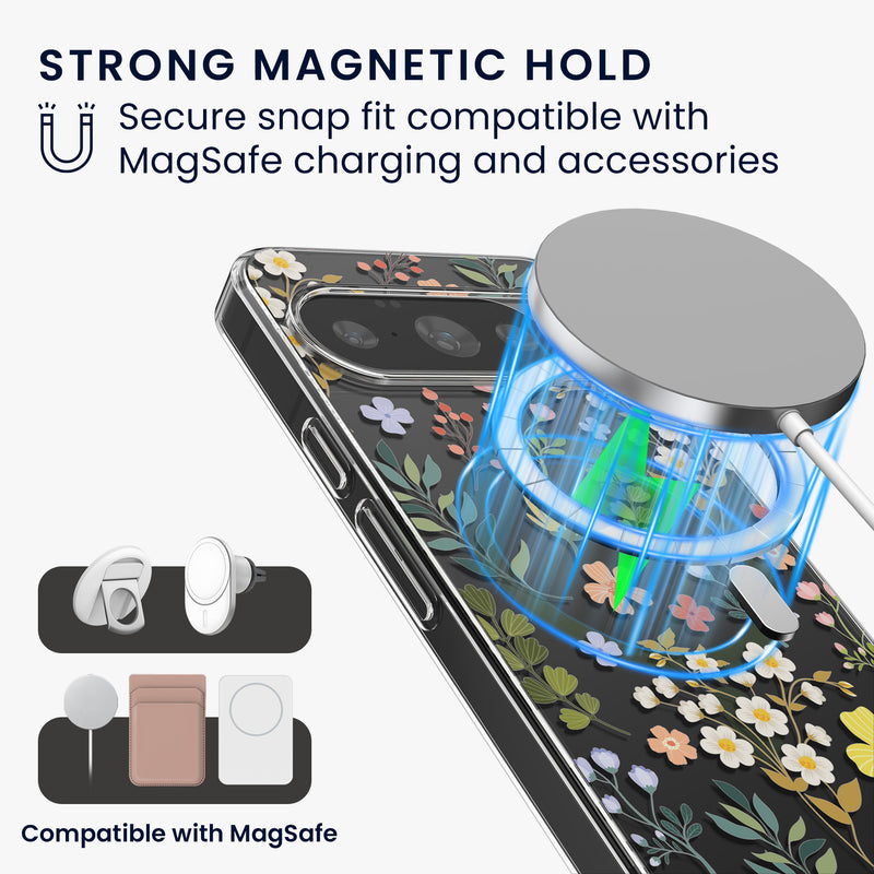 kwmobile Crystal Clear Hard Case Compatible with Google Pixel 10 / Pixel 10 Pro Case - MagSafe Compatible - TPU Case