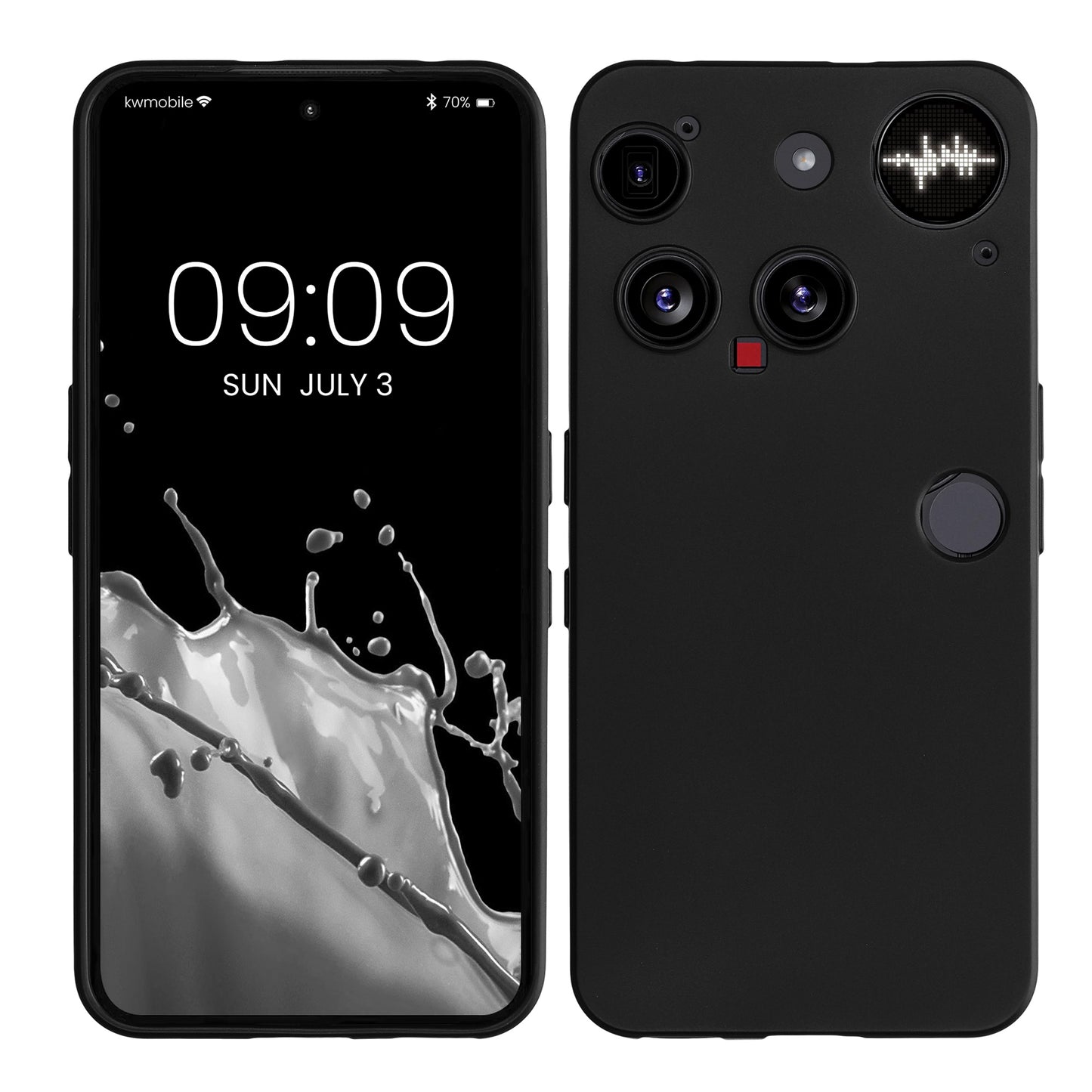 kwmobile Handyhülle kompatibel mit Nothing Phone 3 Hülle - Handy Case aus weichem Silikon in Schwarz matt Schwarz matt  