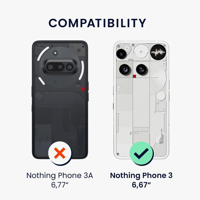 TPU Case with Camera Protection for Nothing Phone 3 in Matte Black